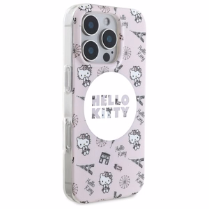 Hello Kitty IML Visur Parīze magnētiskais viedtālruņa apvalks iPhone 16 Pro Max - rozā