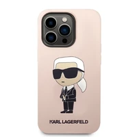 Karl Lagerfeld Silikona Ikonik Magnētiskais apvalks iPhone 14 Pro Max - rozā