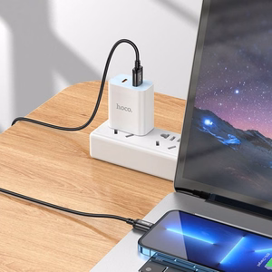 Kabelis USB-A uz Lightning Hoco 2,4A 3 m X91 melns
