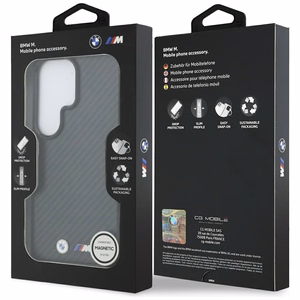 BMW M Kevlar Logo MagSafe maciņš priekš Samsung Galaxy S26 Ultra melns