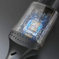 Dudao L3CC USB-C - USB-C 60W 2m pīts kabelis - melns