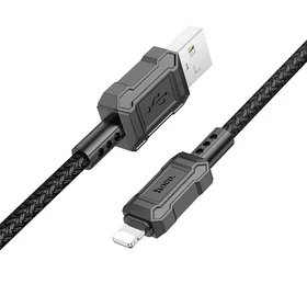 Kabelis USB A uz Lightning Hoco 2,4A 1 m X94 melns
