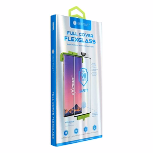 Ekrāna aizsargstikls Bestsuit Flexible Hybrid Glass 5D (Hot Bending) priekš Samsung S918 S23 Ultra, saderīgs ar maciņu, melns