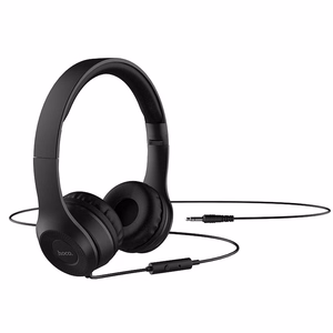 HOCO vadu austiņas Jack 3,5 mm ar mikrofonu W21 melnas