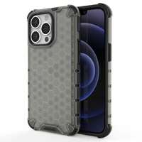 Honeycomb Case bruņu vāks ar TPU buferi iPhone 13 Pro melns
