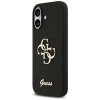 Guess Silicone Big 4G Script viedtālruņa apvalks iPhone 17 melns