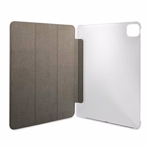 Guess Saffiano Collection apvalks iPad 12.9" 2021 grāmatas vāks - melns