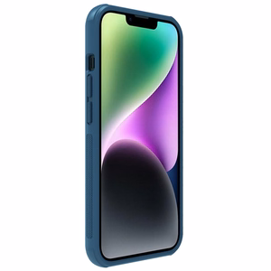 Nillkin Super Frosted Shield Pro viedtālruņa apvalks iPhone 14 Plus aizmugurējais apvalks zils
