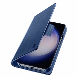 Cellularline Book Case atverams vāciņš ierīcei Samsung Galaxy S24, tumši zils