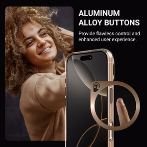 Crong Clear MAG Pro MagSafe vāciņš ierīcei iPhone 16 Pro, tuksneša smilškrāsā