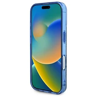 Guess IML Peony On 4G Background MagSafe viedtālruņa apvalks iPhone 16 - zils