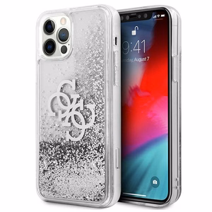 Guess GUHCP12LLG4GSI iPhone 12 Pro Max 6.7" silver/silver hardcase 4G Big Liquid Glitter