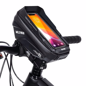 WILDMAN ceļojumu soma velosipēda stūrei ar rāvējslēdzēju, 1L (4 "- 7"), XT1, melna