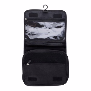 Dunlop hanging travel toiletry bag, 25 × 20 × 10 cm, black