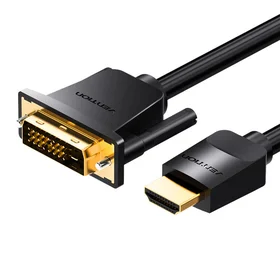 HDMI uz DVI (24+1) kabelis Vention ABFBI 3m, 4K 60Hz/ 1080P 60Hz (melns)