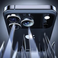 Rock Pure Series Kameras objektiiva stikls uz iPhone 17 kameras (2 gab.) melns