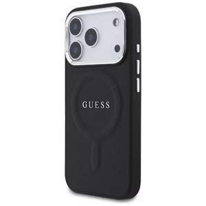 Guess чехол для iPhone 17 Pro совместимый с MagSafe GUHMP17LPSAREGSK (PU W/ Classic Logo) чёрный