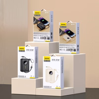 Portatīvais lādētājs Dudao K14 10000mAh ar USB-C / Lightning kabeļiem (melns)