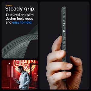 Spigen Liquid Air iPhone 15 Pro Max viedtālruņa apvalks - tumši zaļš