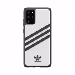 Adidas PU formētais viedtālruņa apvalks Samsung Galaxy S20+ - balts un melns