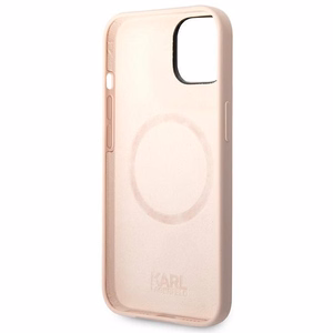 Karl Lagerfeld KLHMP14SSSKCI iPhone 14 6.1 "cietais apvalks gaiši rozā / gaiši rozā Silikona Karls & Choupette Magsafe