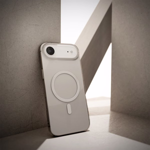Puro Lite Mag TPU+PC magnētiskais viedtālruņa apvalks iPhone 17 Air - caurspīdīgs ar baltu gredzenu
