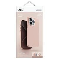 Uniq Lino Hue Magnētiskais uzlādes viedtālruņa apvalks iPhone 15 Pro - rozā
