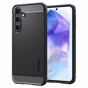 Spigen Rugged Armor vāciņš ierīcei Samsung Galaxy A55 5G, matēti melns