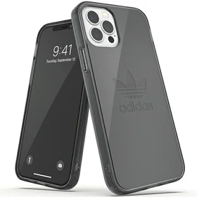 Adidas OR Aizsargstikls skaidrs apvalks iPhone 12 / iPhone 12 Pro - melns