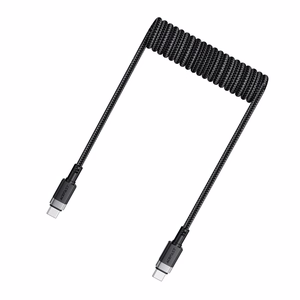 Acefast C14-03 USB-C - USB-C atsperu kabelis 480Mb/s 3A 1,2 m - melns