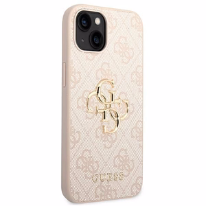 GUESS apvalks IPHONE 13 / 14 / 15 GUHCP14S4GMGPI (4G liels metāla logotips) rozā