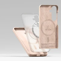 Ringke silikona magnētiskais viedtālruņa apvalks Samsung Galaxy S25+ - rozā