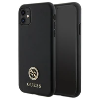 Guess Strass Metal Logo viedtālruņa apvalks iPhone 11 / Xr 6.1" - Melns