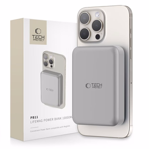 Внешний аккумулятор Tech-Protect PB11 LifeMag MagSafe 10000 mAh - титановый
