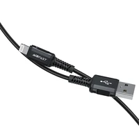 Acefast MFI USB - Lightning kabelis 1.8m, 2.4A melns (C4-02 A melns)