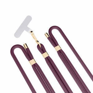3mk EasyClip Elite tālruņa aukliņa, Mulberry (zelta krāsas furnitūra)