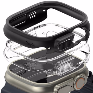 Ringke Slim 2 komplekts Viedtālruņa apvalks Apple Watch Ultra 1/2 (49mm) - caurspīdīgs un matēts melns