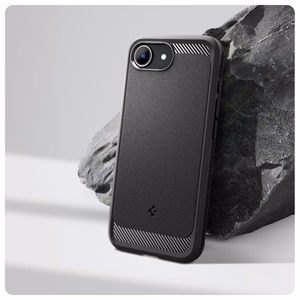 Spigen Rugged Armor MagSafe Viedtālruņa apvalks iPhone 16e - melns
