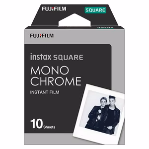 Fujifilm Instax Square Monochrome (10pl) Instant Film 86 x 72 mm Image area: 62 × 62 mm Quantity 10