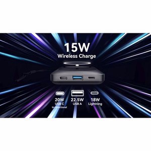 VEGER portatīvais lādētājs 10000 mAh ar bezvadu uzlādi, savietojams ar MagSafe PD QC3.0 2A 20W MagOn (VP1151 / W1151) balta