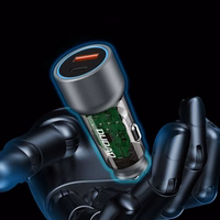 Automašīnas lādētājs Dudao "R4T" pelēks 25W (1xPD / QC3.0)