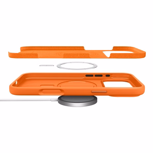Spigen Silicone Fit Mag MagSafe чехол iPhone 17 Pro Max - оранжевый