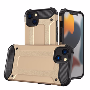 Hybrid Armor Case прочный защищённый чехол для iPhone 13 золотой