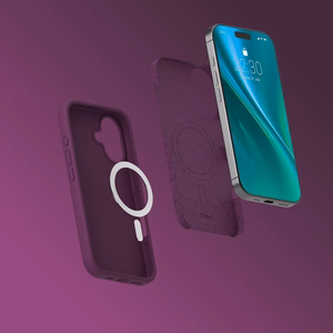 Etteri Silicone Mag maciņš iPhone 16 6,1 collu, tumšā ķiršu krāsā