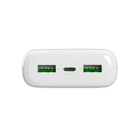 Portatīvais lādētājs Puro DAILY 20 PLUS 20000mAh 2x USB-A / 1x USB-C 22.5W PD AFC - balta