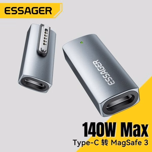 Adapteris Essager Zeus melns (In: Type-C / Out: Magsafe3)