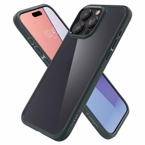 Spigen Ultra Hybrid viedtālruņa apvalks iPhone 15 Pro Max - tumši zaļš