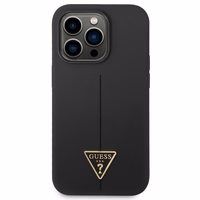 Guess GUHCP14LSLTGK iPhone 14 Pro 6.1 "melns/melns cietais apvalks Silikona Triangle