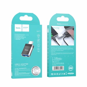 Adapteris Hoco UA17 Type-C uz USB-A melns