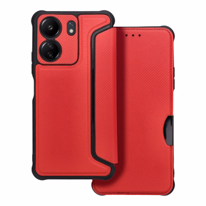 RAZOR grāmatas tipa viedtālruņa apvalks Xiaomi Redmi 13C sarkans